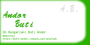 andor buti business card